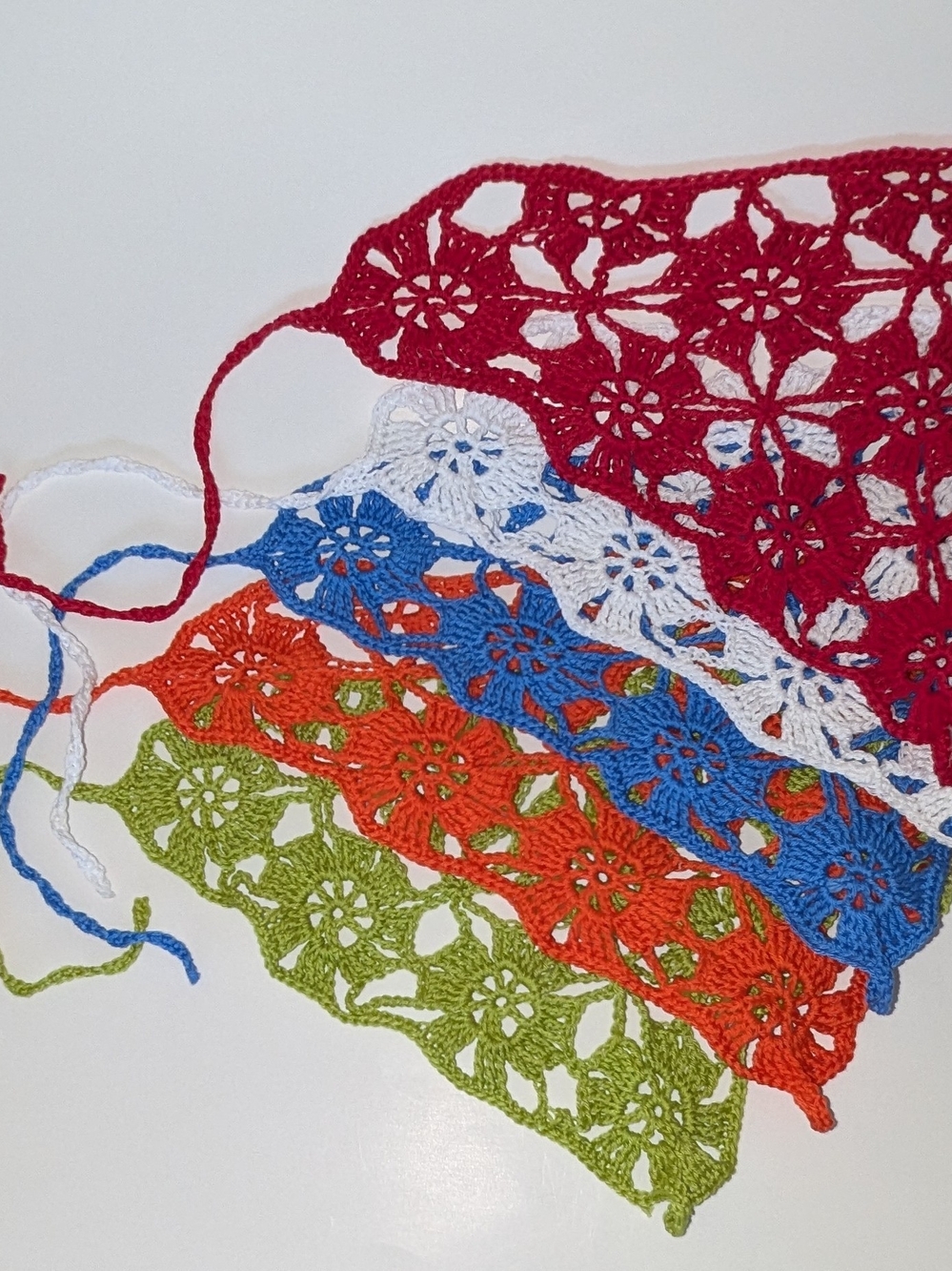 Crochet Floral Lace Headscarf Bandana Kerchief - 5 Colors Available